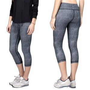 Lululemon Wunder Under Crop Legging Full-On Luxtreme Burlap Texture Black Dune 4